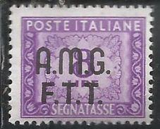 TRIESTE A 1947 1949 AMG-FTT SOPRASTAMPATO OVERPRINTED SEGNATASSE TAXES TASSE POSTAGE DUE LIRE 8 MNH - Strafport