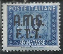 TRIESTE A 1947 - 1949 AMG-FTT OVERPRINTED SEGNATASSE POSTAGE DUE TASSE TAXE LIRE 10 MLH - Postage Due