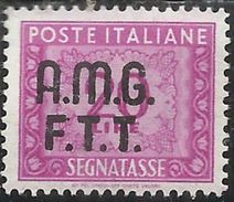 TRIESTE A 1947 1949 AMG-FTT SOPRASTAMPATO D'ITALIA ITALY OVERPRINTED SEGNATASSE TAXES TASSE LIRE 20 MNH BEN CENTRATO - Postage Due