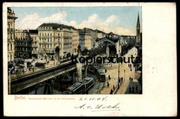 ALTE POSTKARTE BERLIN HOCHBAHNHOF BÜLOWSTRASSE AN DER POTSDAMERSTRASSE Strassenbahn Train Tram Tramway Ansichtskarte AK - Schoeneberg