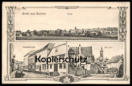 ALTE POSTKARTE GRUSS AUS BORKEN 1911 TOTAL HAUPTSTRASSE AM TOR BEZIRK CASSEL Kassel Hessen Cpa AK Ansichtskarte Postcard - Borken