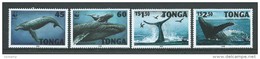 Tonga 1996 WWF Humpback Whale Set 4 MNH - Tonga (1970-...)