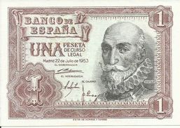 ESPAÑA BILLETE DE 1 PESETAS  (22 DE JULIO DE 1953 ) ( SIN CIRCULAR) - 1-2 Peseten