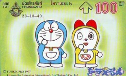 Télécarte THAILAND * MANGA * Chat * DORAEMON (561) Cinéma Animé CAT  PHONECARD * COMIC * MOVIE FILM *TK Cartoon - BD