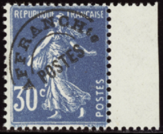 N° 6 0 30c Semeuse Bleu Bdf  Qualité: ** Cote: 420  - Autres & Non Classés