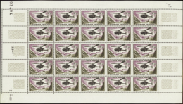 N° 4 1 10,00 Alouette Feuille De 25 Timbres CD 12-2-68  Qualité: ** Cote: 300  - Other & Unclassified