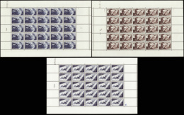 N° 2 1 /23  3 Valeurs En Feuille De 25 Timbres  Qualité: ** Cote: 275  - Altri & Non Classificati