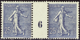 N° 1 32 A 25c Semeuse Bleu Foncé Millésime 6  Qualité: ** Cote: 600  - Altri & Non Classificati