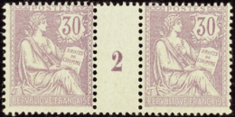 N° 1 28 30c Mouchon Violet Millésime 2  Qualité: ** Cote: 2550  - Altri & Non Classificati