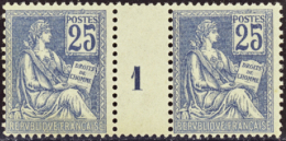 N° 1 18 25c Mouchon Bleu Millésime 1  Qualité: ** Cote: 1500  - Altri & Non Classificati