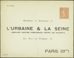 N° 1 99 (D9e) 50c Semeuse Lignée Urbaine & Seine (pli)  Qualité:  Cote: 600  - Other & Unclassified