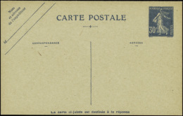 N° 1 92 CPRP1  30c Semeuse Bleu (date 631 Sur La Réponse)  Qualité:  Cote: 150  - Other & Unclassified