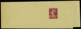 N° 1 90 BJ1  20c Semeuse Lilas-rose Sur Chamois (date 738)  Qualité:  Cote: 130  - Autres & Non Classés