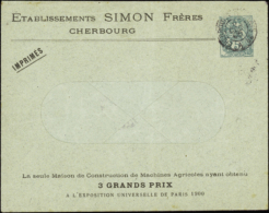N° 1 11 E6j 5c Blanc Simon Frères Cherbourg  Qualité: OBL Cote: 1200  - Autres & Non Classés