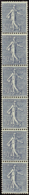 N° 7 50c Semeuse Lignée Bande Verticale De 6 Timbres  Qualité: ** Cote: 525  - Altri & Non Classificati