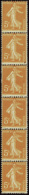 N° 5 5c Semeuse Orange Bande Verticale De 6 Timbres  Qualité: ** Cote: 310  - Other & Unclassified
