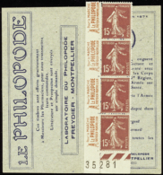 N° 1 89 CP1  15c Brun-lilas Le Philopode 2ème Trimestre  Qualité: ** Cote: 1500  - Autres & Non Classés