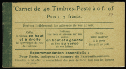 N° 1 37 C9  5c Semeuse Vert 40 Timbres  Qualité: ** Cote: 370  - Autres & Non Classés