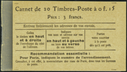 N° 1 30 C6  15c Semeuse Lignée Papier Blanc  Qualité: ** Cote: 1150  - Altri & Non Classificati