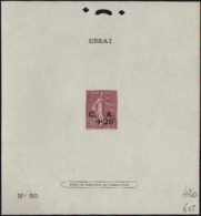 N° 2 47 Epr. D'essai De Surcharge Caisse D'amortissement N°50  Qualité:  Cote: .....  - Other & Unclassified