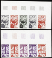 N° 1 828 /1829  Croix-rouge 1974 2 Bandes De 5 Cdf  Qualité: ** Cote: 450  - Other & Unclassified