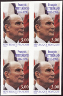 N° 3 042 F. Mitterrand Bloc De 4 Non Dentelé  Qualité: ** Cote: 1000  - Other & Unclassified