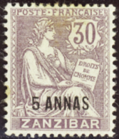 N° 5 2 A Erreur 5a Sur 30c Violet (rousseurs)  Qualité: * Cote: 350  - Andere & Zonder Classificatie