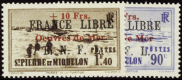 N° 3 11 A/311B France Libre Oeuvres De Mer 2 Valeurs  Qualité: ** Cote: 600  - Altri & Non Classificati