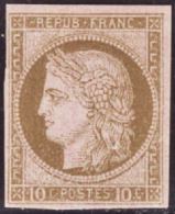 N° 1 8 10c Brun Sur Rose  Qualité: * Cote: 280  - Andere & Zonder Classificatie