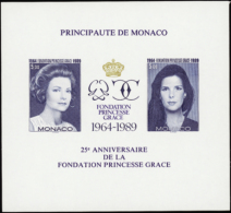 N° 4 8 A Fondation Princesse Grace Bloc Non Dentelé  Qualité: ** Cote: 465  - Andere & Zonder Classificatie