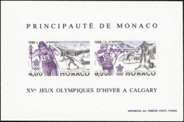 N° 4 0 A Jeux Olympiques à Calgary Bloc Non Dentelé  Qualité: ** Cote: 310  - Sonstige & Ohne Zuordnung