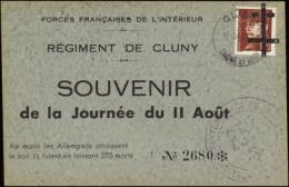 N° 0 Cluny 1f20 Pétain Sur Carte  Qualité: OBL Cote: 70  - Autres & Non Classés