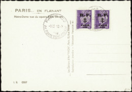 N° 0 Paris 122 N°64  60c Pétain X2 Sur Carte  Qualité: OBL Cote: 340  - Autres & Non Classés