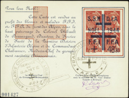 N° 0 Briancon Carte Noël 1943  Qualité: OBL Cote: 150  - Other & Unclassified