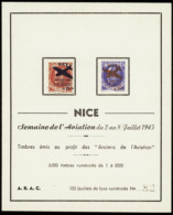 N° 0 Nice Aviation Paire Sur Feuillet De Luxe  Qualité: * Cote: 200  - Andere & Zonder Classificatie