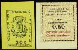 N° 0 1968  Roanne + Corse-continent 2 Valeurs  Qualité: ** Cote: 105  - Otros & Sin Clasificación