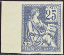 N° 1 14 D 25c Bleu Non Dentelé Bdf  Qualité: (*) Cote: 550  - Other & Unclassified