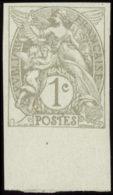 N° 1 07 C 1c Gris Non Dentelé Bdf  Qualité: ** Cote: 115  - Altri & Non Classificati