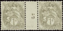 N° 1 07 1c Blanc Millésime 5 Type IA (1915)  Qualité: * Cote: 850  - Altri & Non Classificati