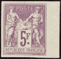 N° 9 5 5f Violet Sur Lilas Non Dentelé  Qualité: ** Cote: 1000  - Autres & Non Classés