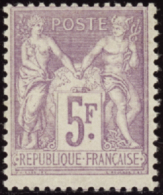 N° 9 5 5f Violet Sur Lilas  Qualité: * Cote: 650  - Autres & Non Classés