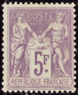 N° 9 5 5f Violet Sur Lilas  Qualité: * Cote: 650  - Autres & Non Classés