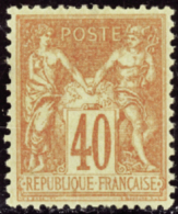 N° 9 4 40c Rouge-orange  Qualité: * Cote: 175  - Autres & Non Classés