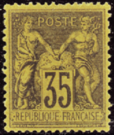 N° 9 3 35c Violet-noir Sur Jaune  Qualité: * Cote: 800  - Autres & Non Classés