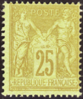 N° 9 2 25c Bistre Sur Jaune  Qualité: * Cote: 550  - Altri & Non Classificati