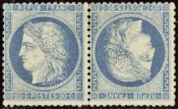 N° 3 7 20c Bleu Paire Tête-bêche  Qualité: (*) Cote: 7000  - Sonstige & Ohne Zuordnung