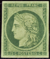 N° 2 15c Vert (réparé)  Qualité: * Cote: 26500  - Sonstige & Ohne Zuordnung