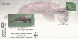 India  2012  WWF  Dolphins   Special Cover  #  96231    Inde Indien - Covers & Documents