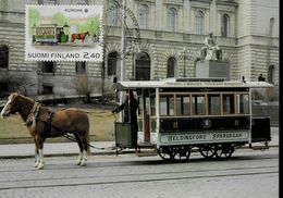 FINLANDE Carte  Maxi   1988 Tramways Europa - Tramways