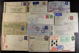 1937-1952 COVERS - TREMENDOUS GROUP  Note 1937 ½d, 1d & 2½d On Plain Airmail FDC; 1937 Stamp... - Non Classés